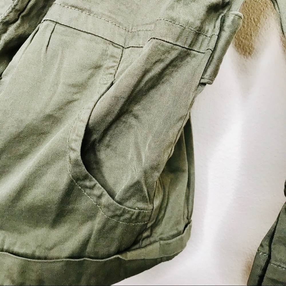 AMERICAN Rag Olive Green Peplum Utility Jacket - Picture 7 of 9